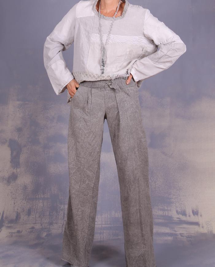 'naturally neutral' straight leg slacks