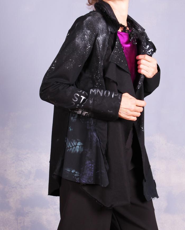 'brightness in the dark' detailed asymmetrical jacket