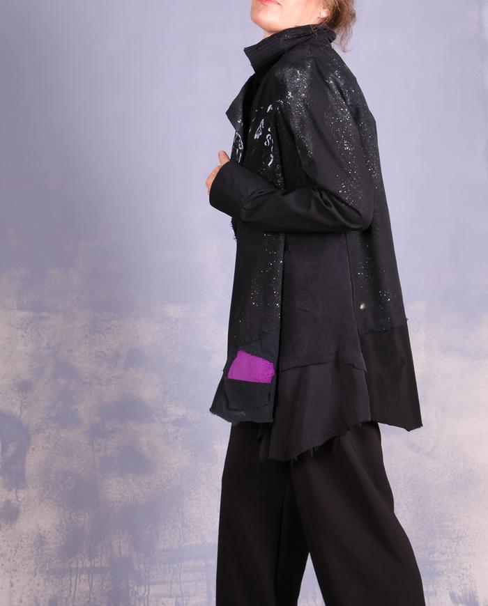 'brightness in the dark' detailed asymmetrical jacket