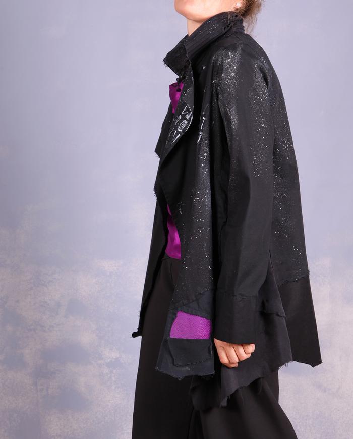 'brightness in the dark' detailed asymmetrical jacket