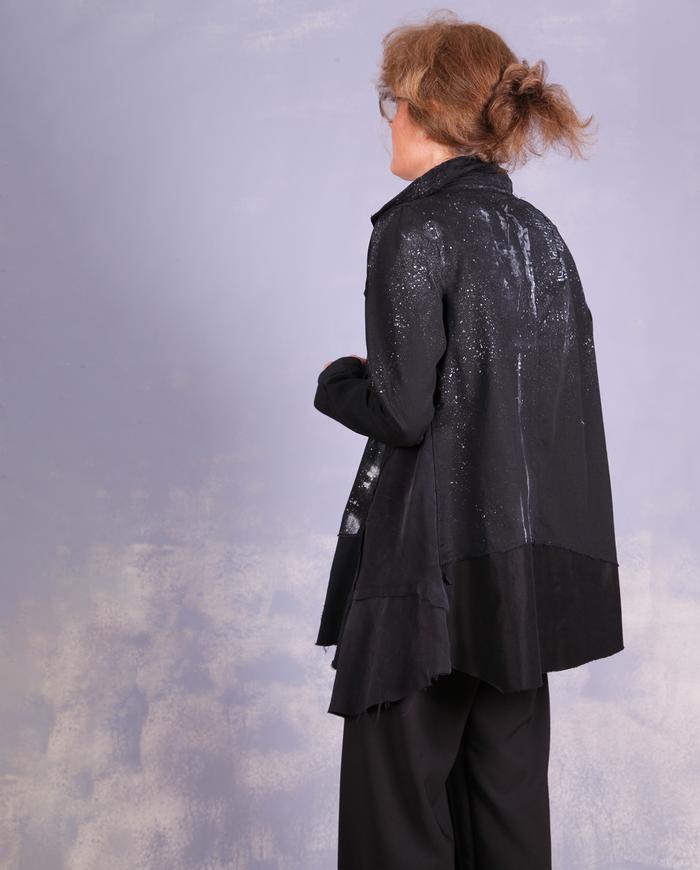 'brightness in the dark' detailed asymmetrical jacket