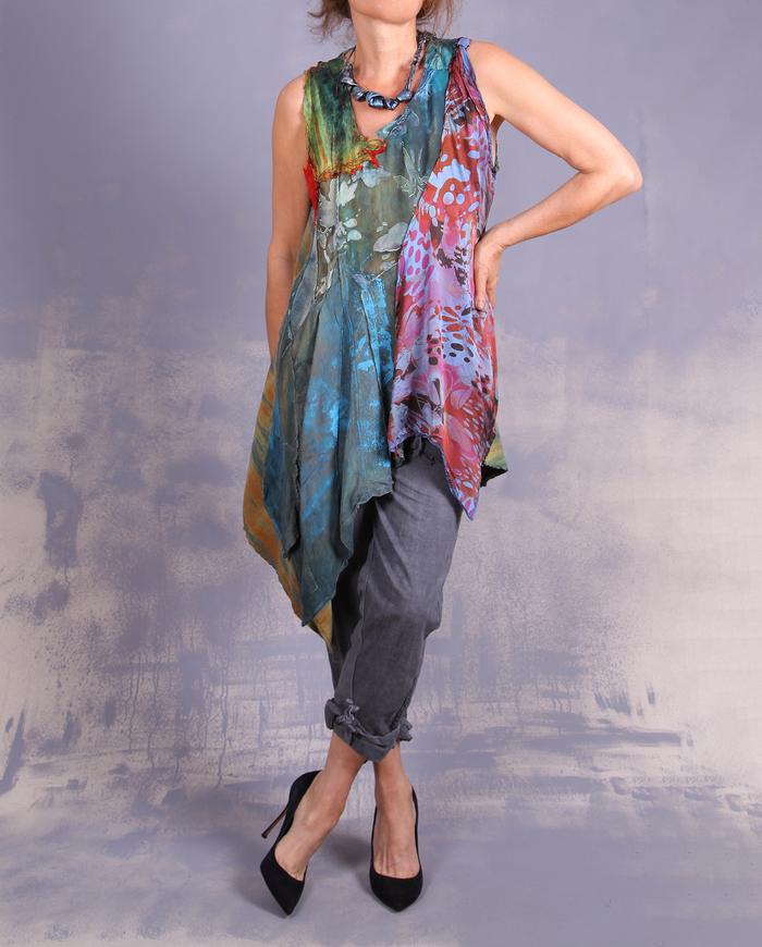 'fly away with me' asymmetrical summer top
