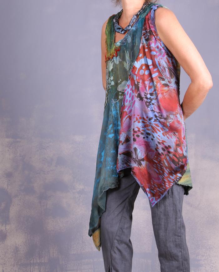 'fly away with me' asymmetrical summer top