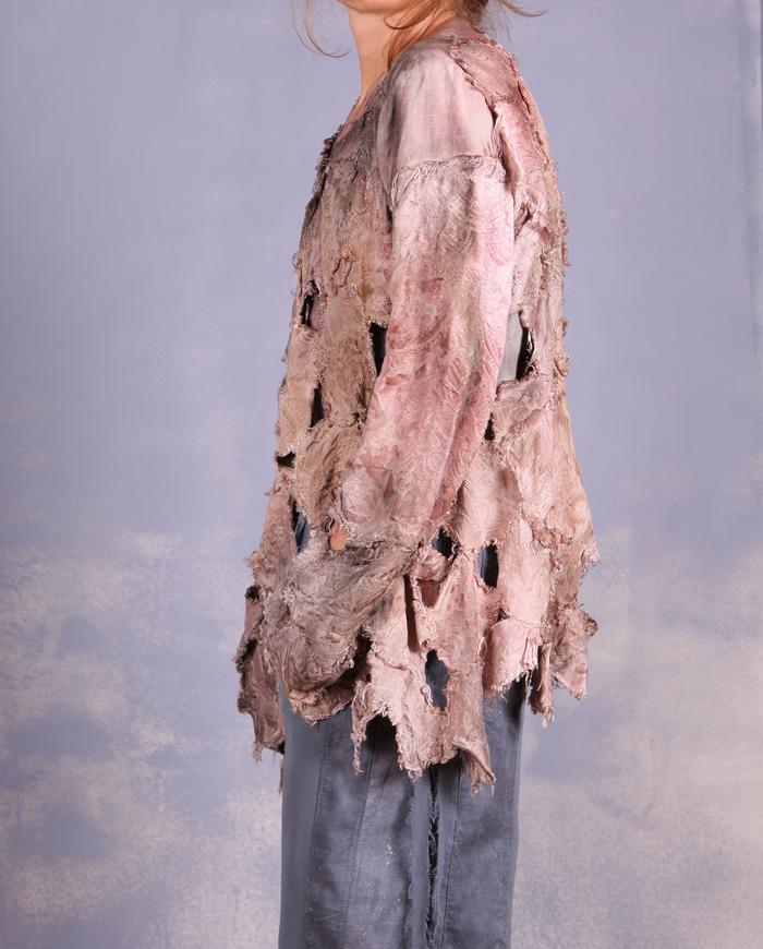 'clouds and petals' asymmetrical avant-garde couture jacket