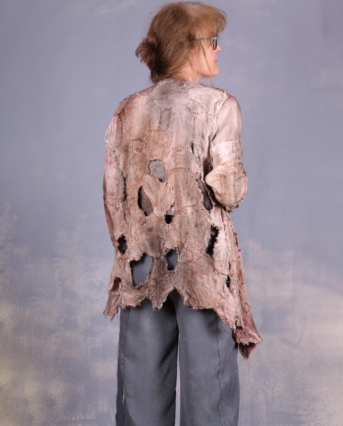 'clouds and petals' asymmetrical avant-garde couture jacket
