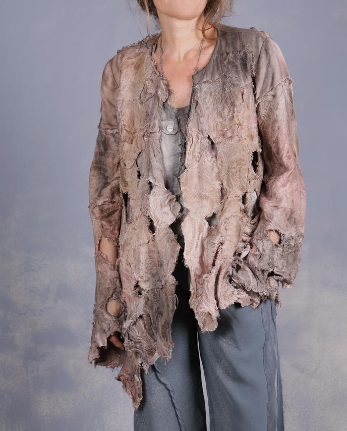 'clouds and petals' asymmetrical avant-garde couture jacket