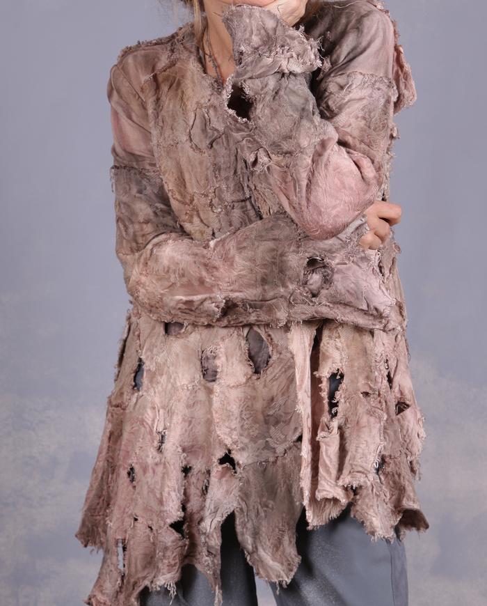 'clouds and petals' asymmetrical avant-garde couture jacket