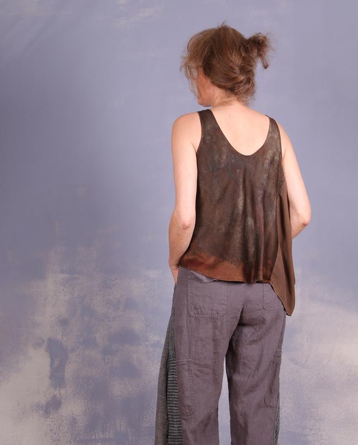 'chocolate to breathe' asymmetrical sleeveless top