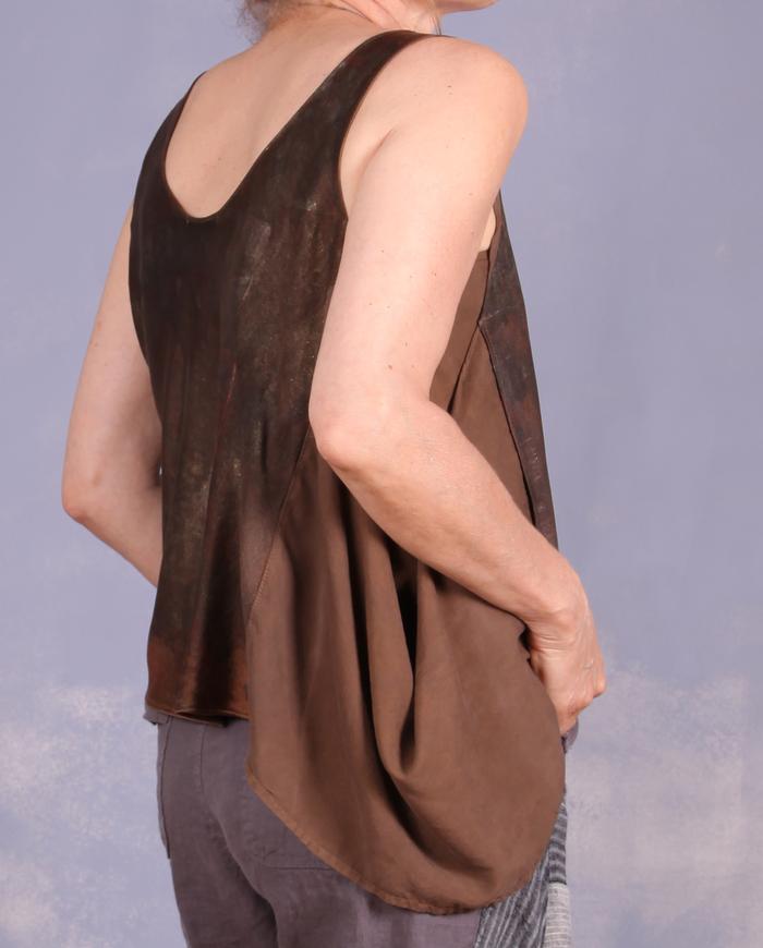 'chocolate to breathe' asymmetrical sleeveless top