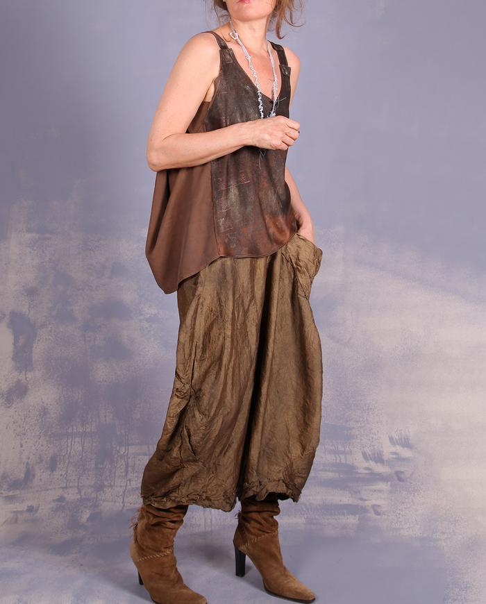 'chocolate to breathe' asymmetrical sleeveless top