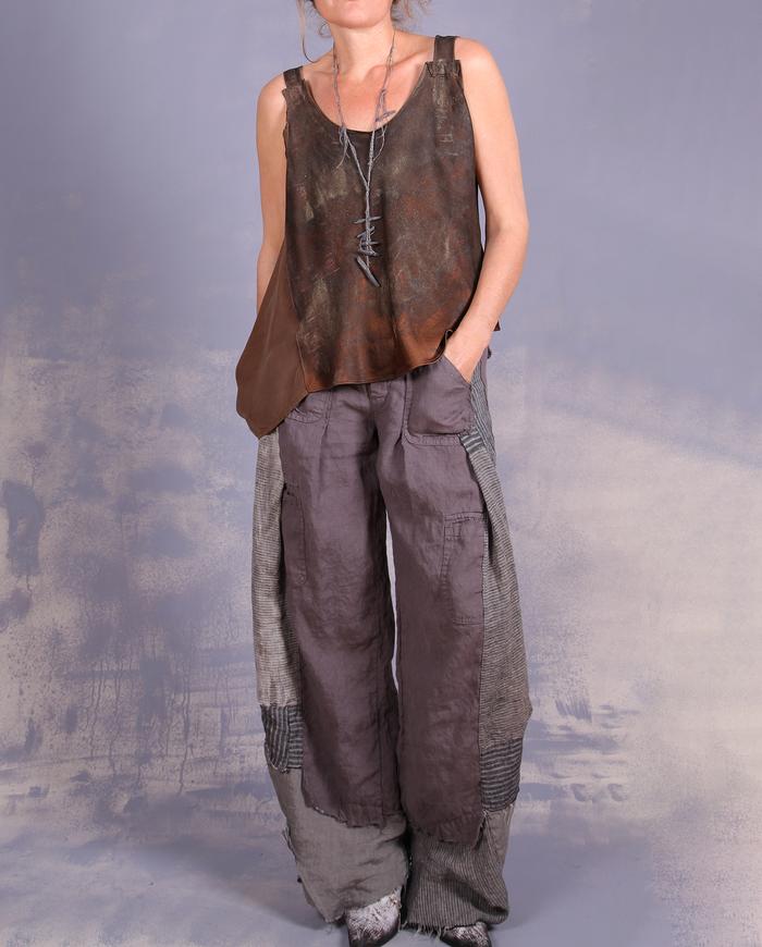'chocolate to breathe' asymmetrical sleeveless top