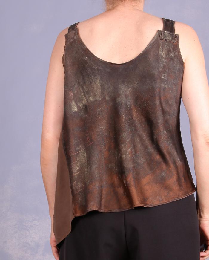 'chocolate to breathe' asymmetrical sleeveless top