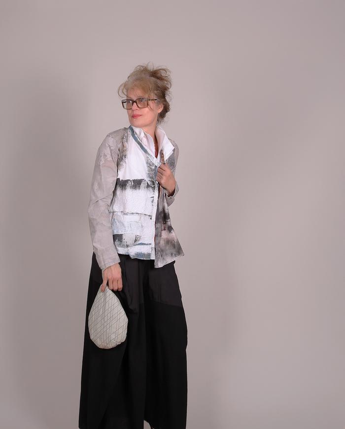 'almost like dreaming' hand-painted asymmetrical summer jacket