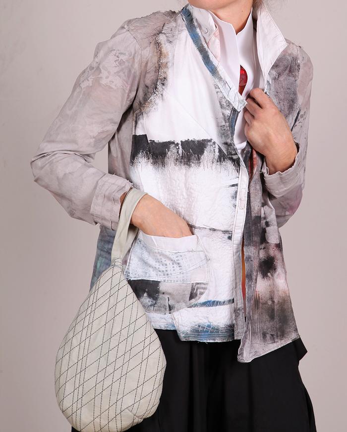 'almost like dreaming' hand-painted asymmetrical summer jacket