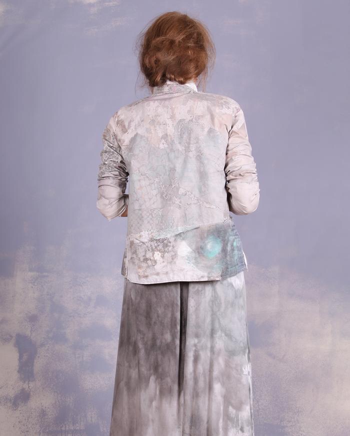 'almost like dreaming' hand-painted asymmetrical summer jacket