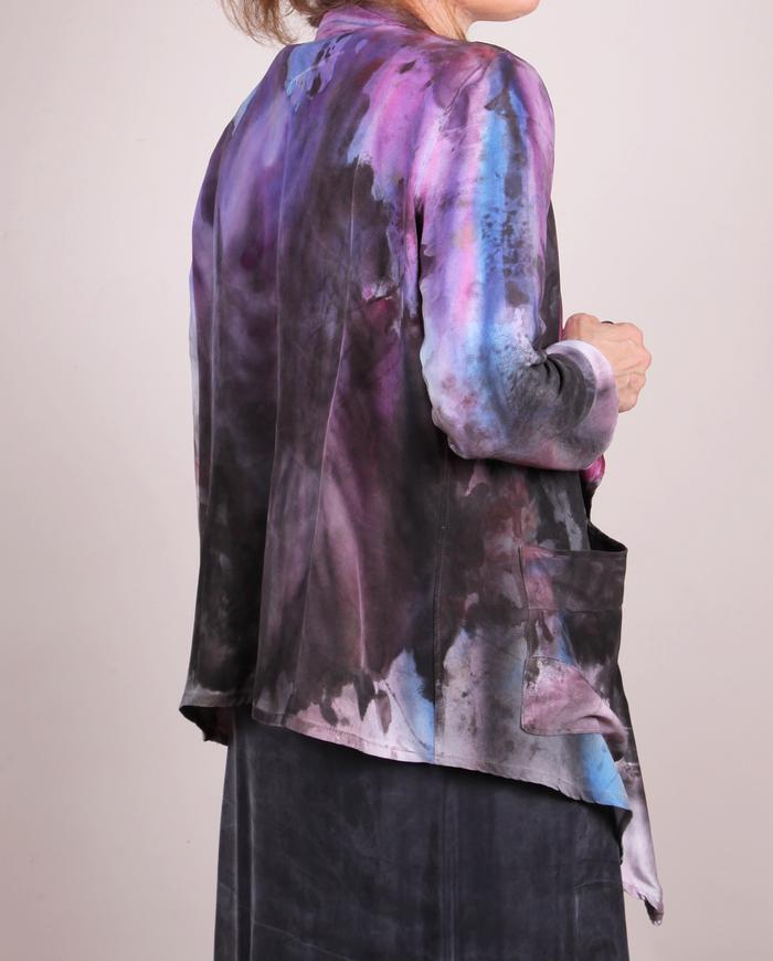 'a colorful waterfall' mixed silks jacket