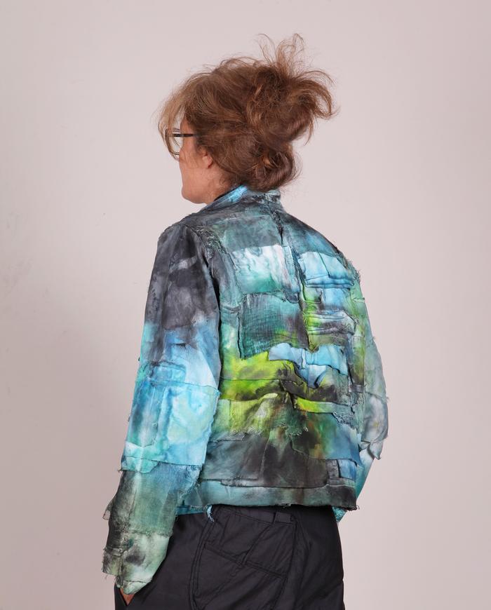 'colorful waves rolling in' highly detailed art jacket