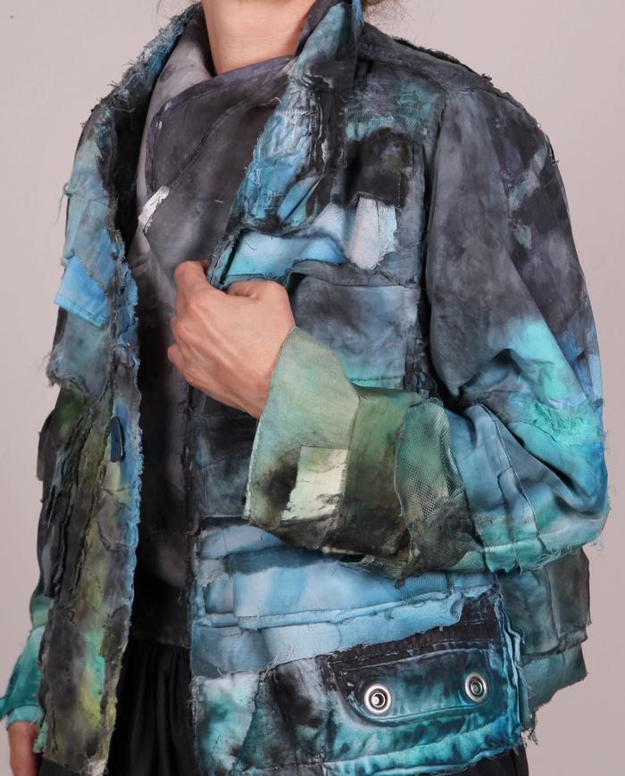 'colorful waves rolling in' highly detailed art jacket