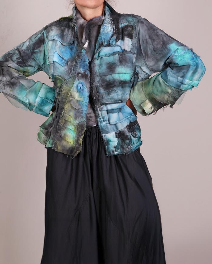 'colorful waves rolling in' highly detailed art jacket