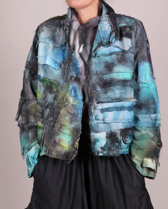 'colorful waves rolling in' highly detailed art jacket
