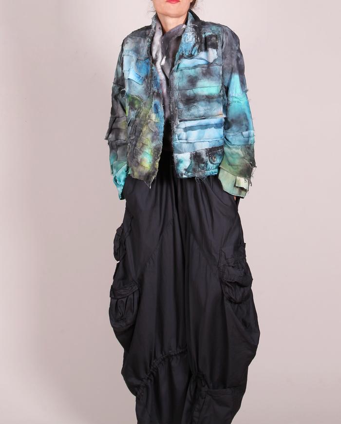 'colorful waves rolling in' highly detailed art jacket