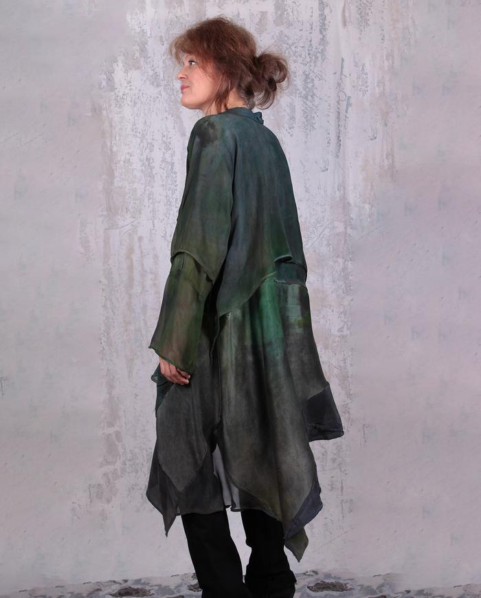 layered lightweight drapey hand-painted tunic or dress 