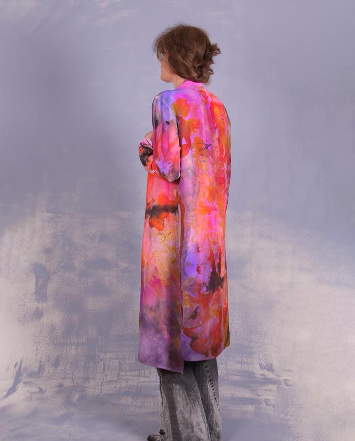'dazzle me with art' silk crepe jacket