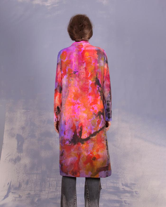 'dazzle me with art' silk crepe jacket