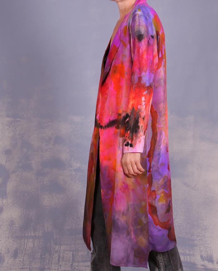 'dazzle me with art' silk crepe jacket