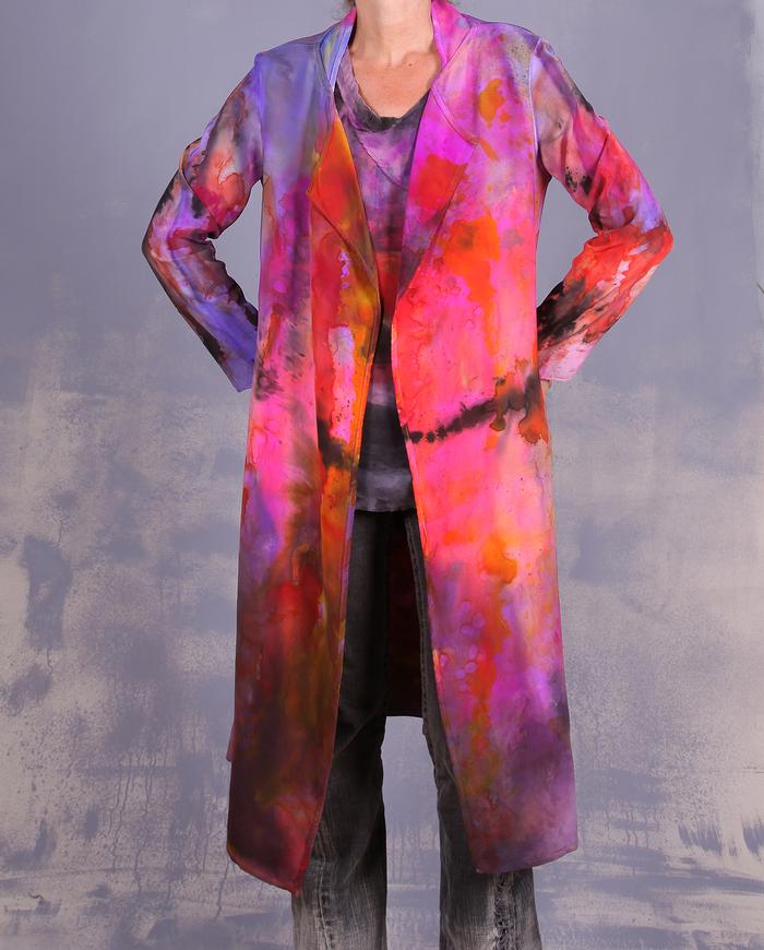 'dazzle me with art' silk crepe jacket