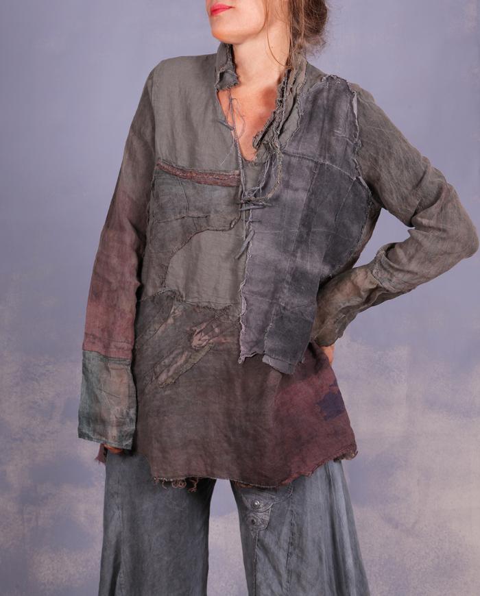 'on a forest path' detailed nature shades top/tunic