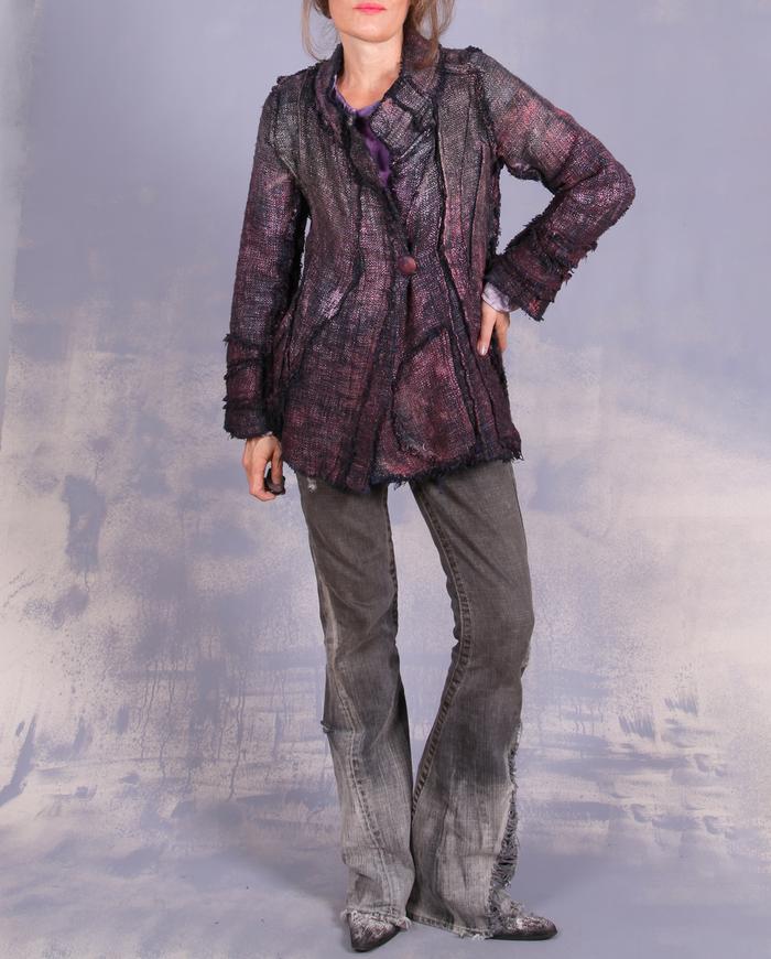 'a woven sculpture' fitted couture fall jacket