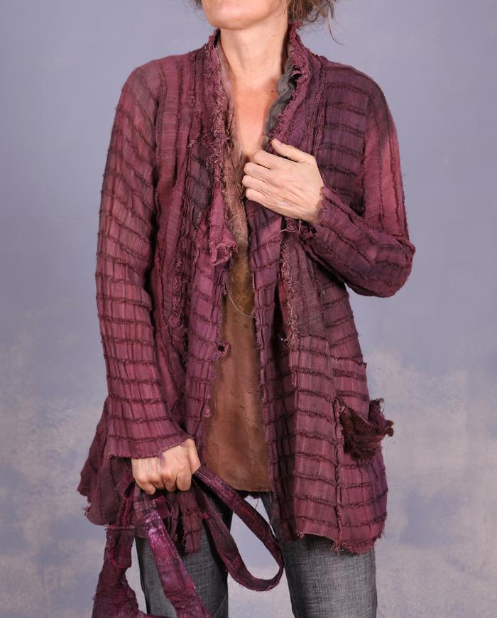 'berrilly, berrilly down the street' hand-dyed jacket
