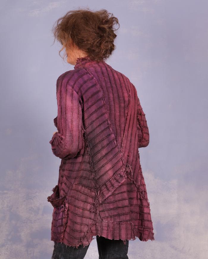 'berrilly, berrilly down the street' hand-dyed jacket