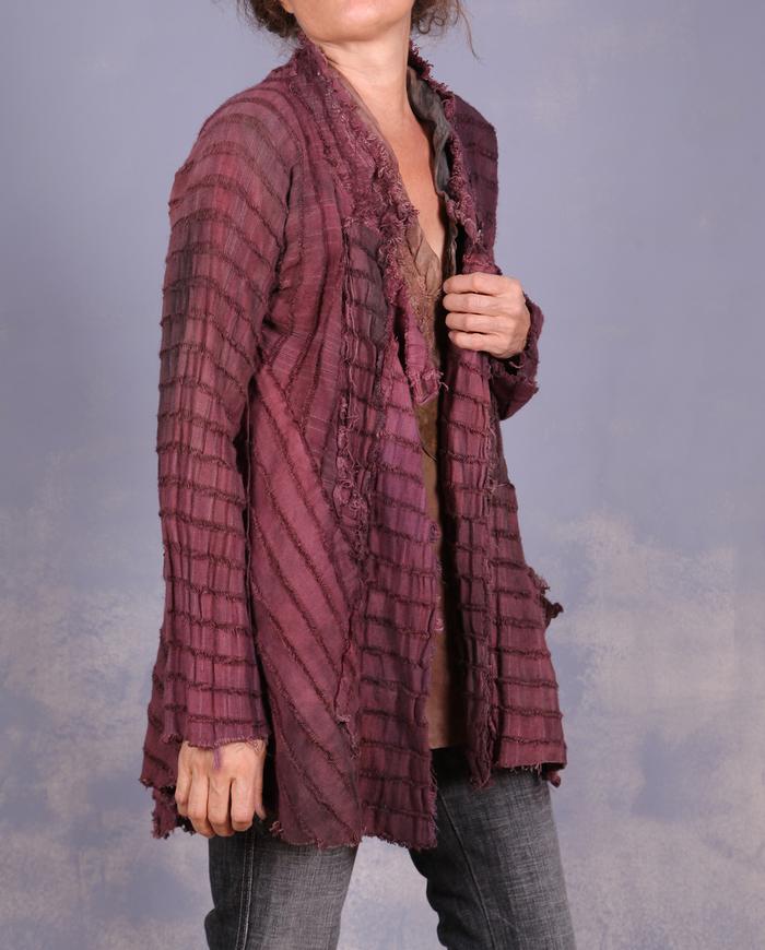 'berrilly, berrilly down the street' hand-dyed jacket