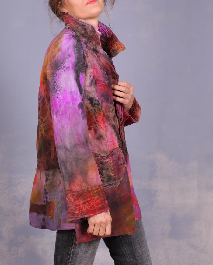 'bright new day' hand-textured painted art jacket