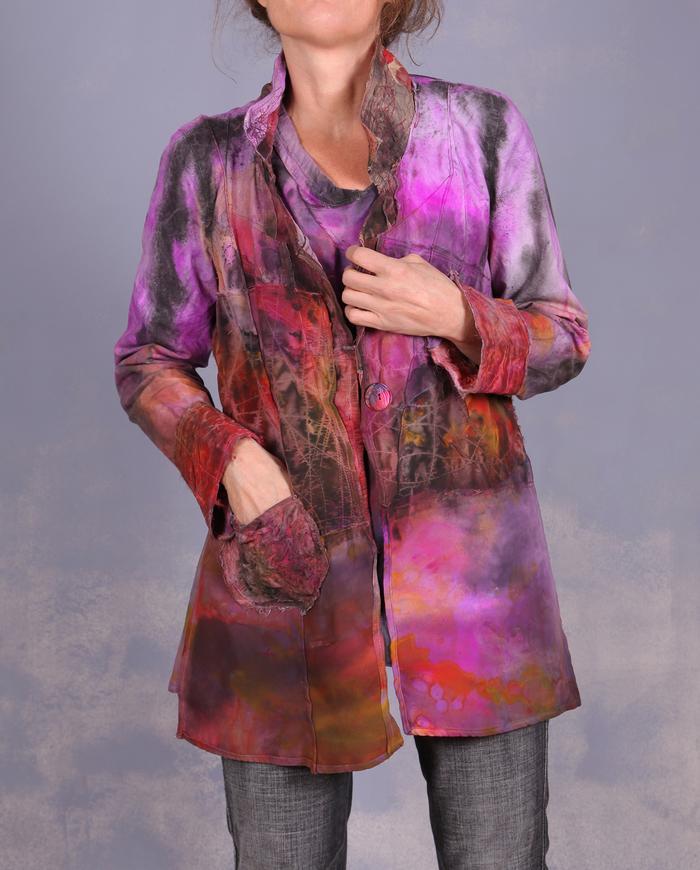 'bright new day' hand-textured painted art jacket