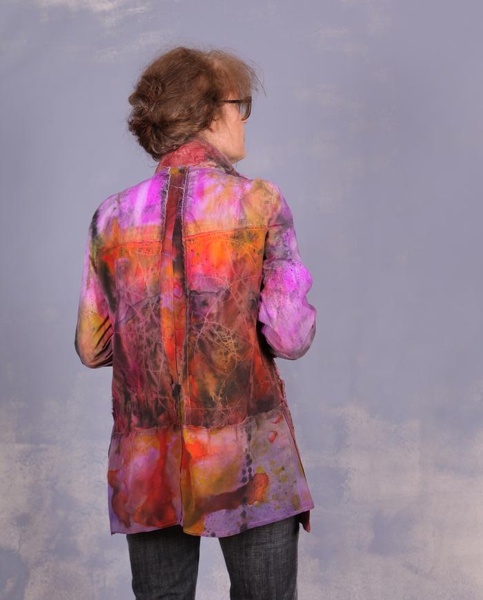'bright new day' hand-textured painted art jacket