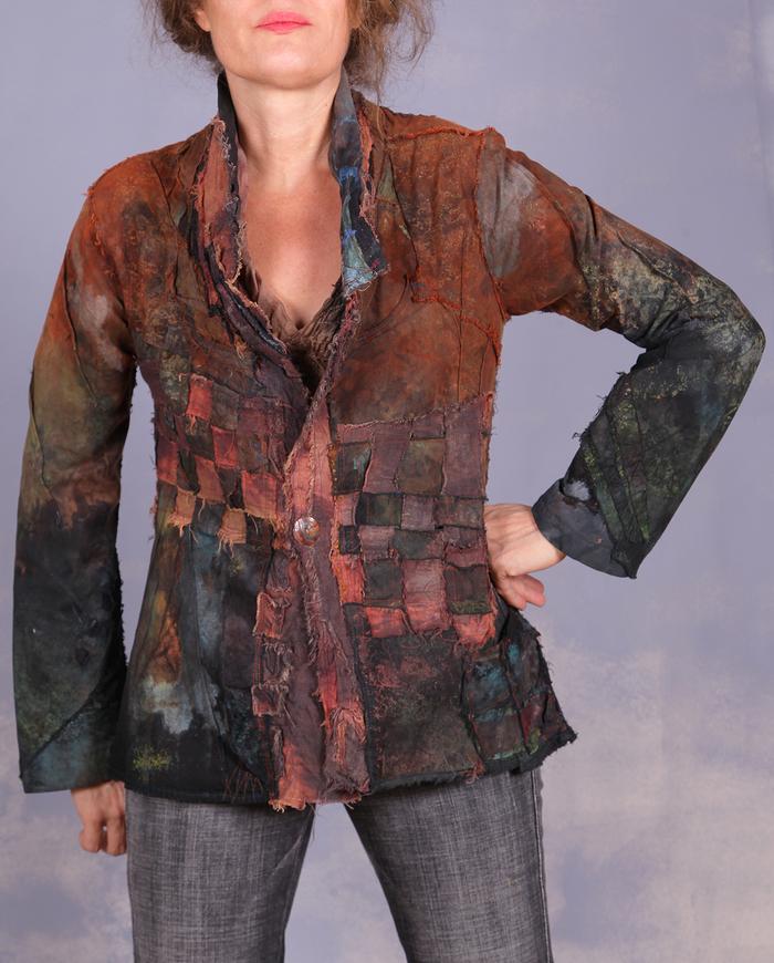 'compliments not optional' highly detailed earthen colors art jacket
