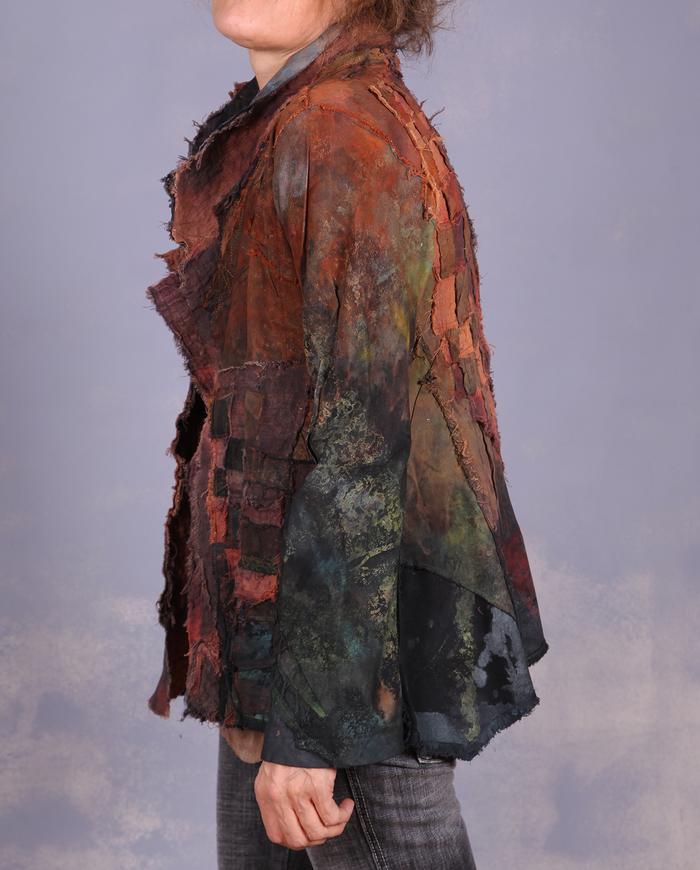 'compliments not optional' highly detailed earthen colors art jacket
