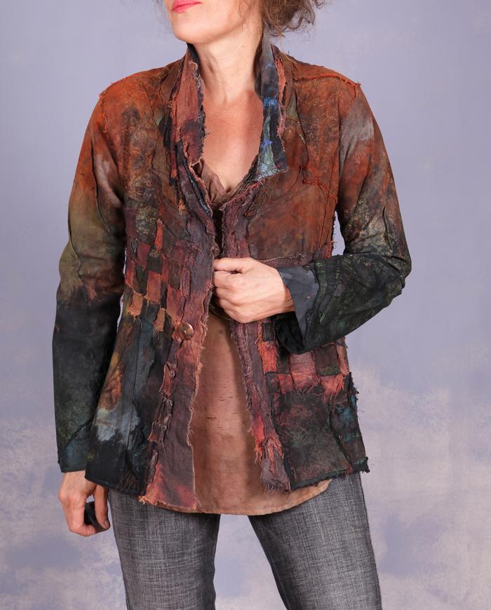 'compliments not optional' highly detailed earthen colors art jacket
