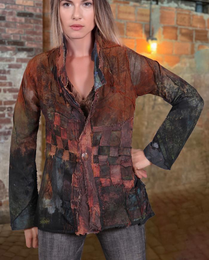 'compliments not optional' highly detailed earthen colors art jacket