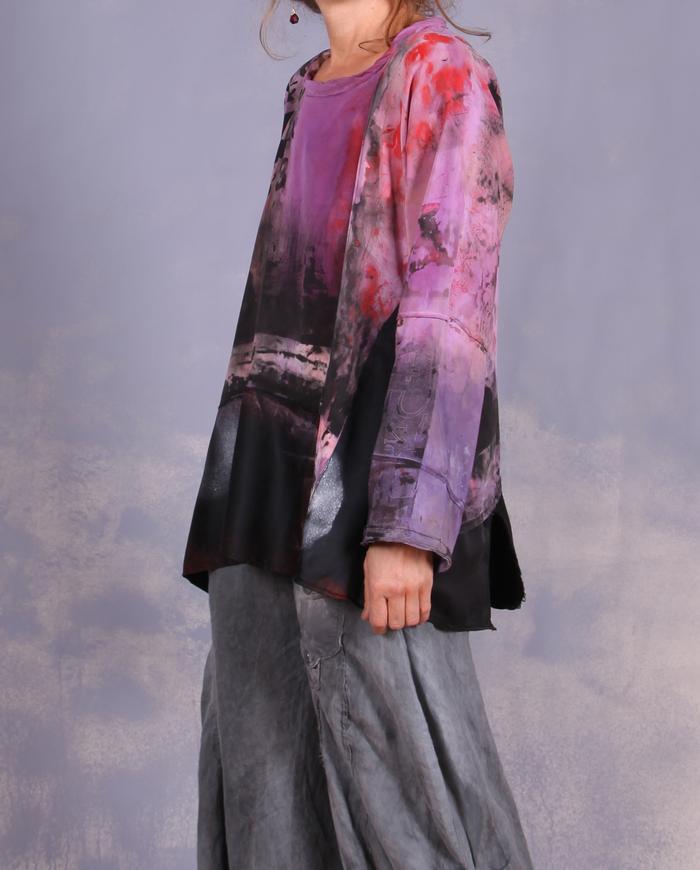 'refuse to be confused' hand-painted art blouse