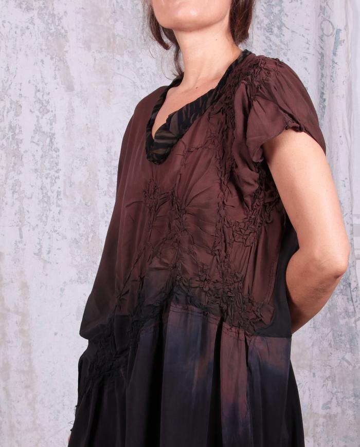 sheer ombre oversized silk chiffon dress or tunic