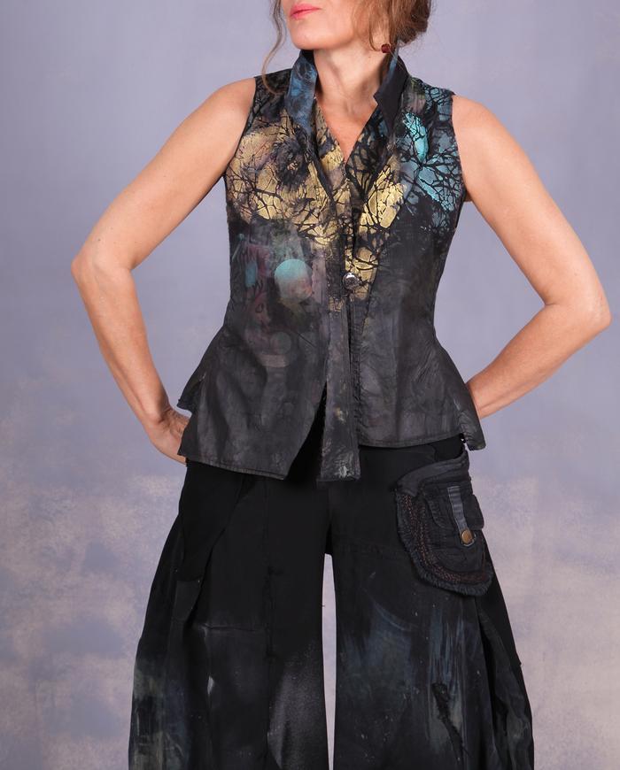 'modernly elegant' avant-garde tank top or vest