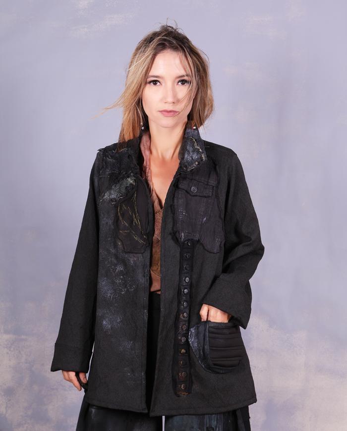 'modern daily comfort' black jacket/coat