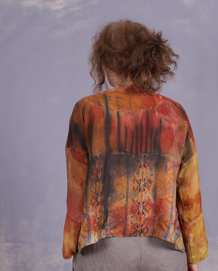 'a southwestern landscape' lightweight swing blouse