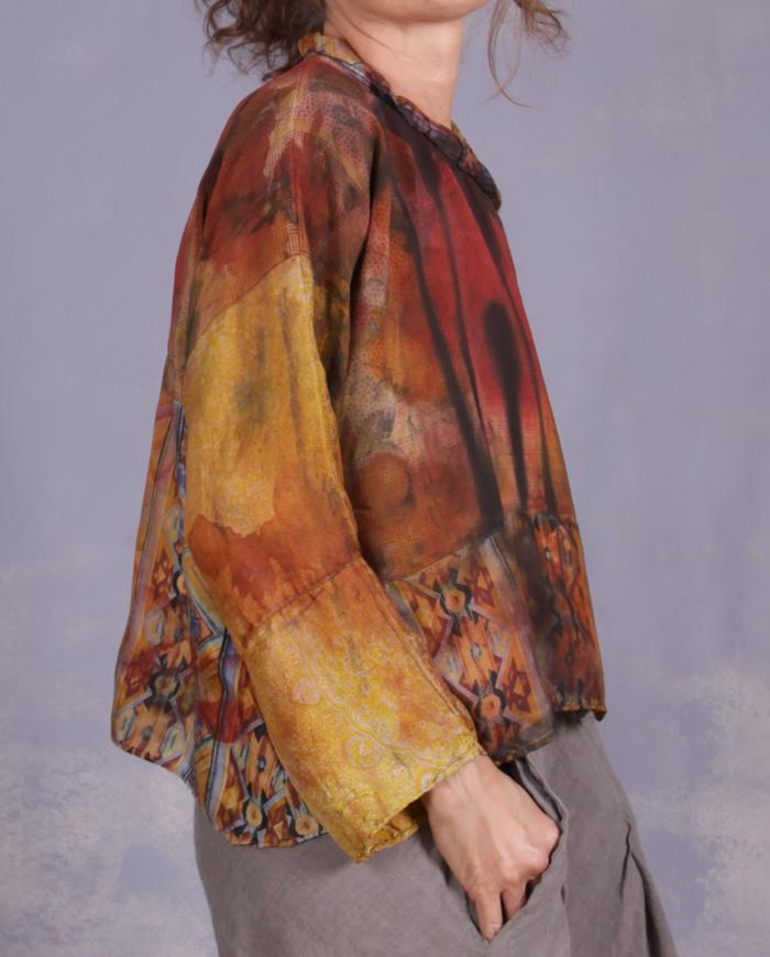 'a southwestern landscape' lightweight swing blouse