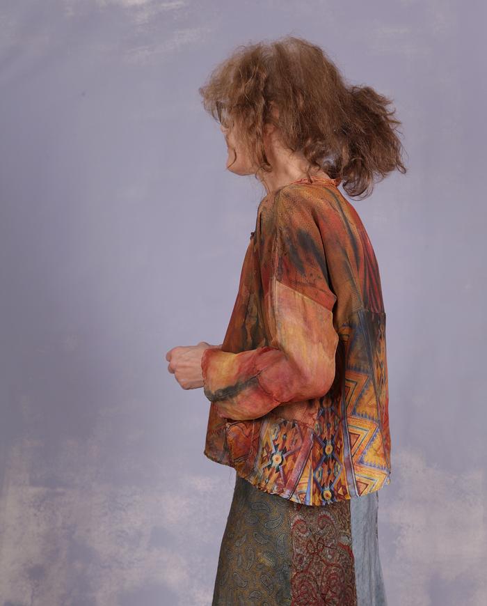 'a southwestern landscape' lightweight swing blouse