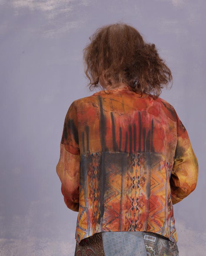 'a southwestern landscape' lightweight swing blouse